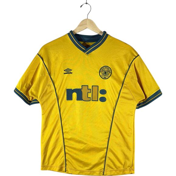 Vintage Umbro Celtic Henrik Larsson #7 Away Soccer Jersey Small